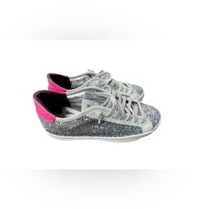 P448 Womens Johnny Lblglt Fashion Glitter Sparkle Shoes Sneakers